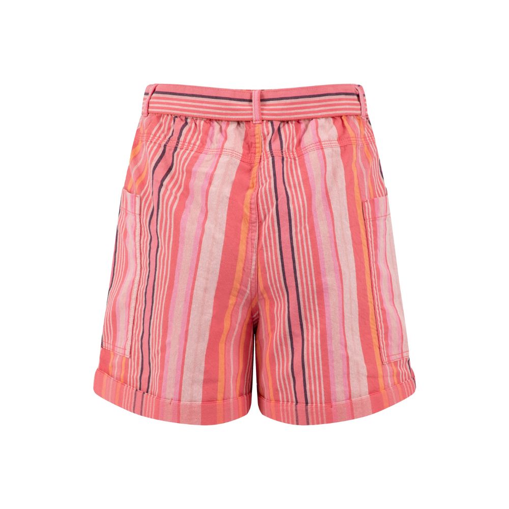 Weird Fish Wilder Striped Summer Shorts - Flamingo Pink