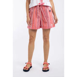Weird Fish Wilder Striped Summer Shorts - Flamingo Pink - Old Railway Line Garden Centre