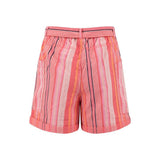 Weird Fish Wilder Striped Summer Shorts - Flamingo Pink - Old Railway Line Garden Centre