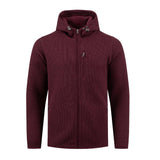 Weird Fish Lockie Full Zip Bonded Fleece Hoodie - Dark Wine
