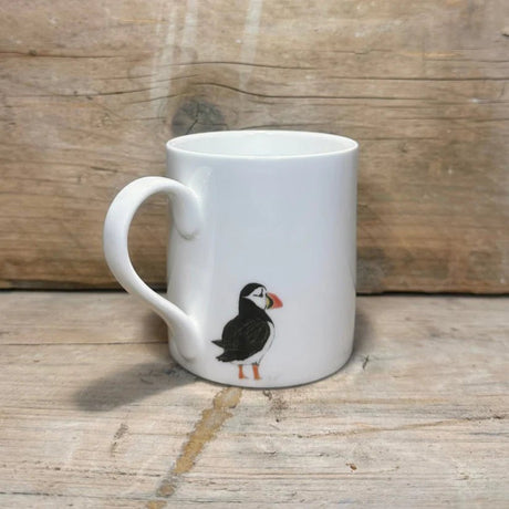 Welsh Connection Medium Parri Puffin Mug White - Old Railway Line Garden Centre