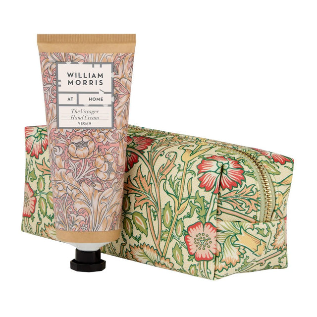 William Morris The Voyager Make Up Bag with Hand Cream Set - Old Railway Line Garden Centre