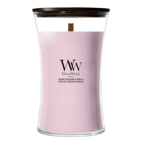 Wood Wick Cherry Blossom & Vanilla Large Hourglass Candle - Old Railway Line Garden Centre