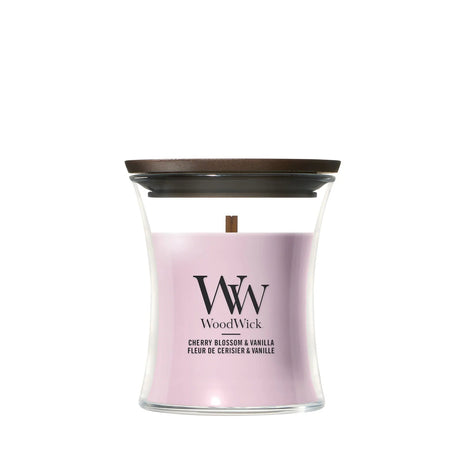 Wood Wick Cherry Blossom & Vanilla Mini Hourglass Candle - Old Railway Line Garden Centre