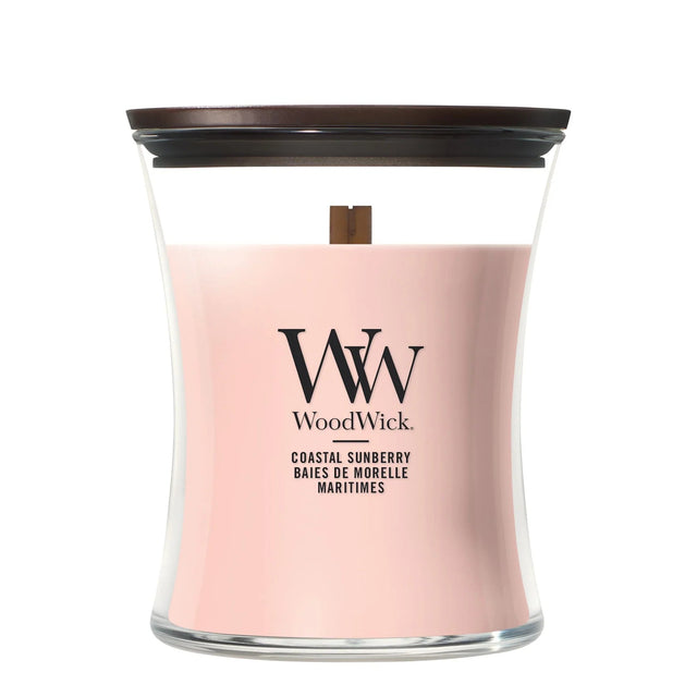 Wood Wick Coastal Sunberry Medium Hourglass Candle - Old Railway Line Garden Centre