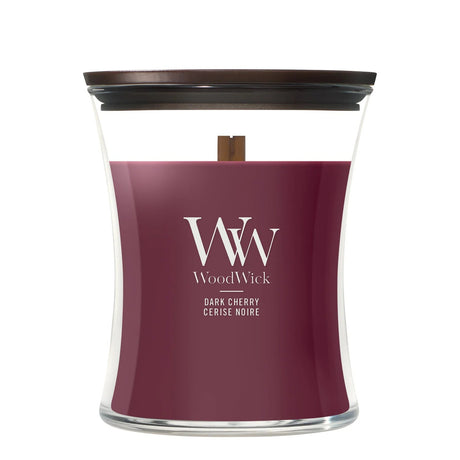Wood Wick Dark Cherry Medium Hourglass Candle - Old Railway Line Garden Centre