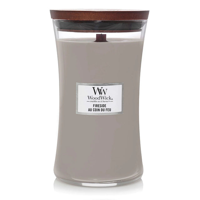 Wood Wick Fireside Large Hourglass Candle - Old Railway Line Garden Centre