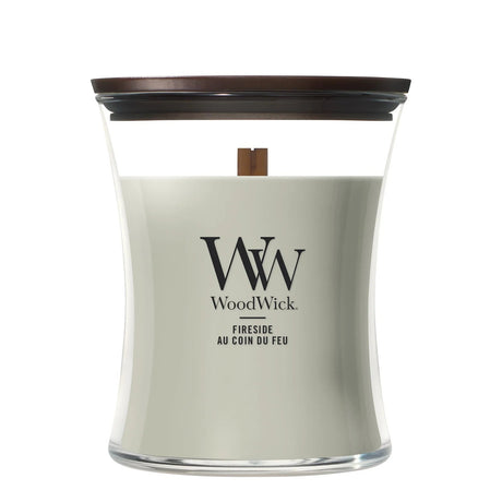 Wood Wick Fireside Medium Hourglass Candle - Old Railway Line Garden Centre