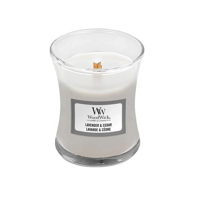 Wood Wick Lavender & Cedar Mini Hourglass Candle - Old Railway Line Garden Centre