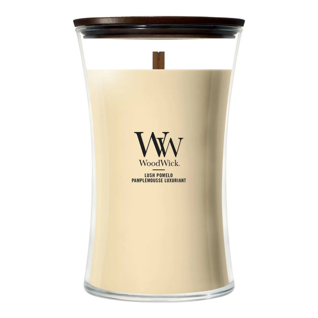 Wood Wick Lush Pomelo Large Hourglass Candle - Old Railway Line Garden Centre