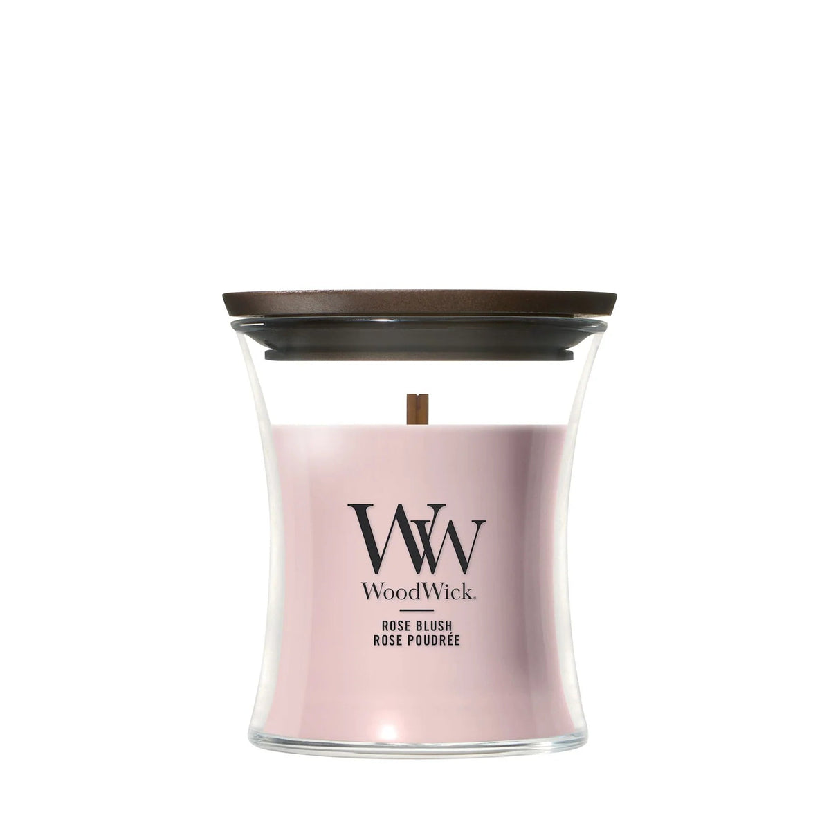 Wood Wick Rose Blush Mini Hourglass Candle - Old Railway Line Garden Centre