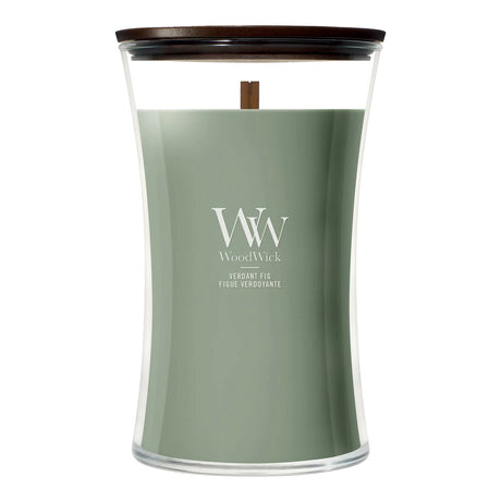 Wood Wick Verdant Fig Large Hourglass Candle - Old Railway Line Garden Centre