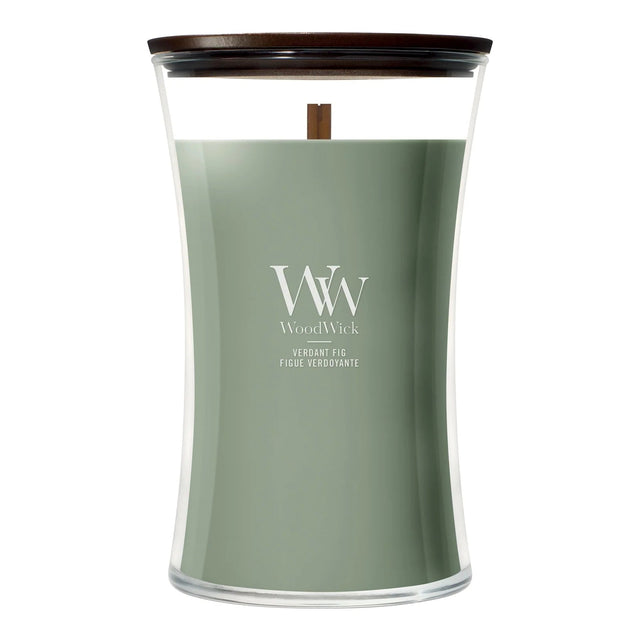 Wood Wick Verdant Fig Large Hourglass Candle - Old Railway Line Garden Centre