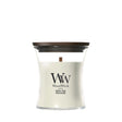 Wood Wick White Teak Medium Hourglass Candle - Old Railway Line Garden Centre