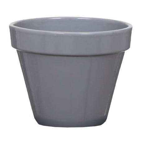 Woodlodge 10cm Hamburg Glazed Pot - Grey - Old Railway Line Garden Centre
