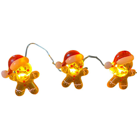 Woodlodge 120cm Gingerbread Men String Light - SLGNGRBRED