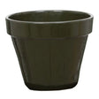 Woodlodge 12cm Hamburg Glazed Pot - Dark Green - Old Railway Line Garden Centre