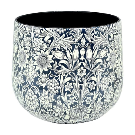 Woodlodge 14cm William Morris Sunflower Iron Pot - Old Railway Line Garden Centre