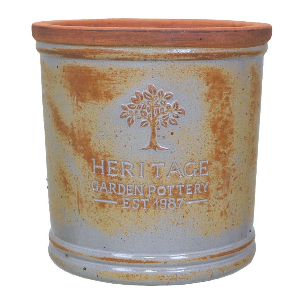 Woodlodge 15cm Heritage Eldwood Glazed Pot - White