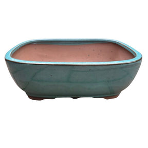 Woodlodge 16cm Glazed Bonsai Pot - Light Blue - Old Railway Line Garden Centre