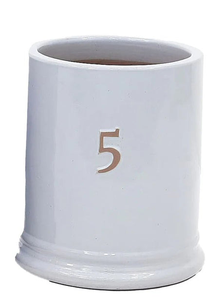 Woodlodge 18cm Grey Five Glazed Pot - YFIVEGY18 - Old Railway Line Garden Centre