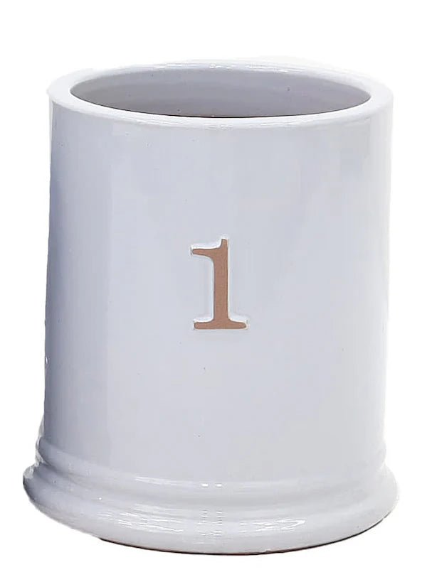 Woodlodge 18cm Grey One Glazed Pot - YONEGY18 - Old Railway Line Garden Centre