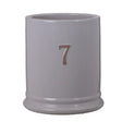Woodlodge 18cm Grey Seven Glazed Pot - YSEVENGY18 - Old Railway Line Garden Centre