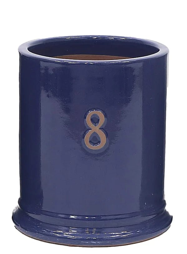 Woodlodge 18cm Purple Eight Glazed Pot - YEIGHTPL18 - Old Railway Line Garden Centre