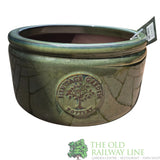 Woodlodge 19cm Green Edwin Bowl Glazed Pot - YEDWIBGR19 - Old Railway Line Garden Centre