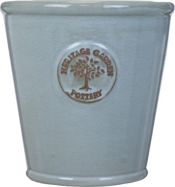 Woodlodge 19cm Grey Edvard Heritage Glazed Pot - YEDVARGY19 - Old Railway Line Garden Centre