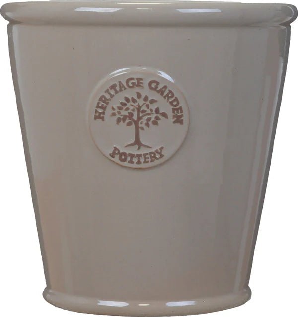 Woodlodge 19cm Taupe Edvard Heritage Glazed Pot - YEDVARTP19 - Old Railway Line Garden Centre