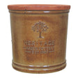 Woodlodge 20cm Heritage Eldwood Glazed Pot - Honey Yellow - Old Railway Line Garden Centre