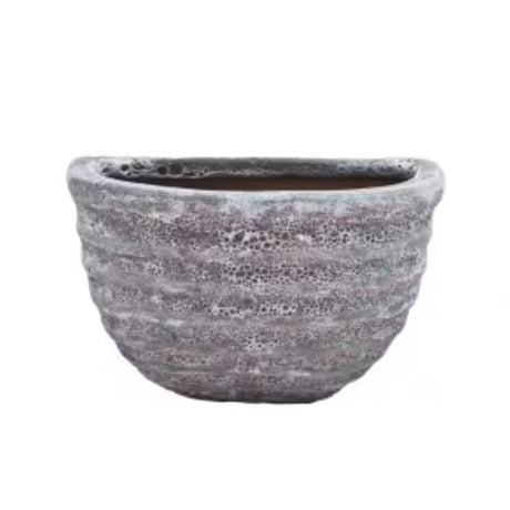 Woodlodge 20cm Turquoise Relic Ribbed Wall Pot - YWALR1TQ20 - Old Railway Line Garden Centre