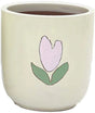 Woodlodge 21cm Yellow Emma Pink Flower Pot - YEMPKFL21 - Old Railway Line Garden Centre