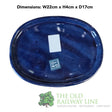 Woodlodge 22cm Blue Oval Bonsai Saucer - YMAPBLS22 - Old Railway Line Garden Centre