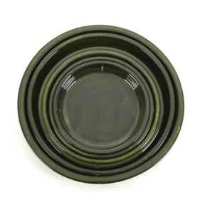 Woodlodge 25cm Blossom Glazed Pot Saucer - Green - Old Railway Line Garden Centre