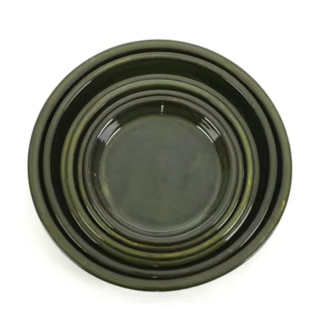 Woodlodge 25cm Blossom Glazed Pot Saucer - Green - Old Railway Line Garden Centre