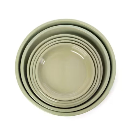 Woodlodge 25cm Blossom Glazed Pot Saucer - Mint Green - Old Railway Line Garden Centre