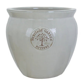 Woodlodge 25cm Cream Edgar B Heritage Urn Glazed Pot - YEDGARCR25 - Old Railway Line Garden Centre