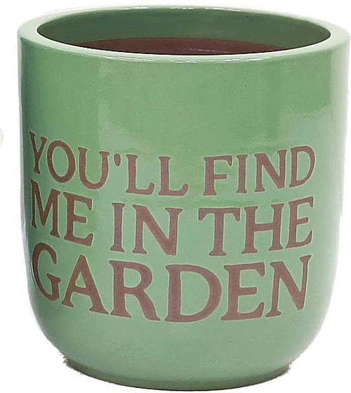 Woodlodge 26cm Green 'In the Garden' Emma Pot - YEMGNGR26 - Old Railway Line Garden Centre