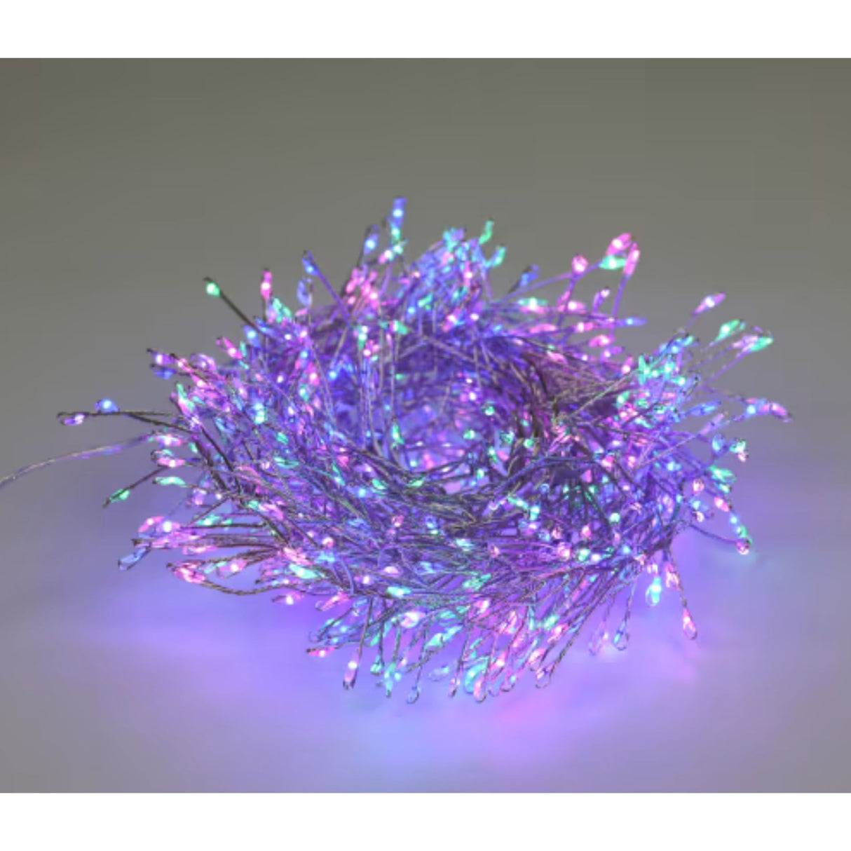Woodlodge 270cm Garland Pin Wire Cluster Lights - Mulit Colour