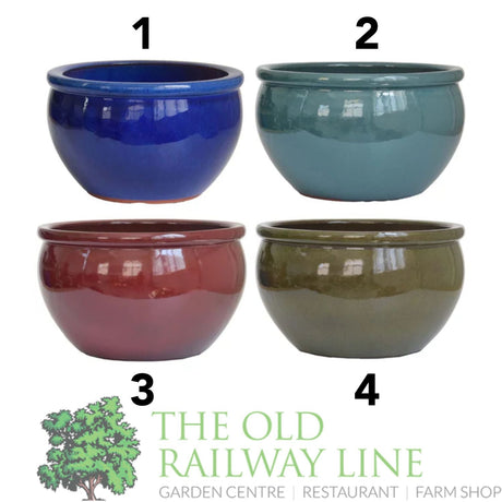 Woodlodge 28cm Leboue Smooth Glazed Pot (Choice of 4) - YLEBOUES28 - Old Railway Line Garden Centre