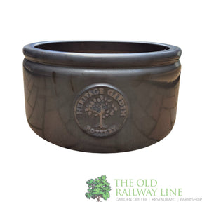 Woodlodge 30cm Copper Edwin Glazed Bowl Glazed Pot - YEDWIBCP30 - Old Railway Line Garden Centre