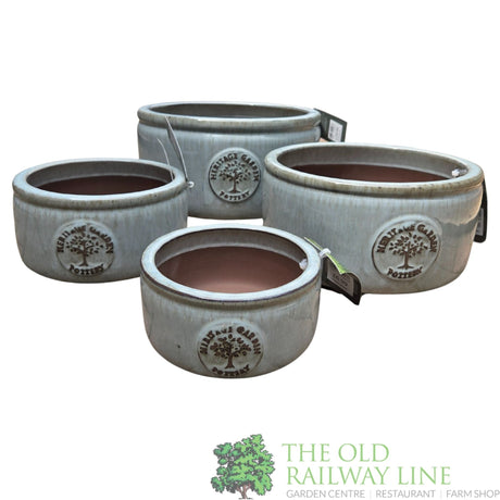 Woodlodge 30cm Grey Edwin Bowl Glazed Pot - YEDWIBGY30 - Old Railway Line Garden Centre