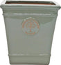 Woodlodge 31cm Khaki Green Edward Heritage Glazed Square Pot - YESQRGR31 - Old Railway Line Garden Centre