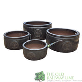 Woodlodge 37cm Copper Edwin Glazed Bowl Glazed Pot - YEDWIBCP37 - Old Railway Line Garden Centre