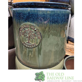 Woodlodge 37cm Dark Green Edwin Heritage Cylinder Glazed Pot - YEDWIDGR37 - Old Railway Line Garden Centre