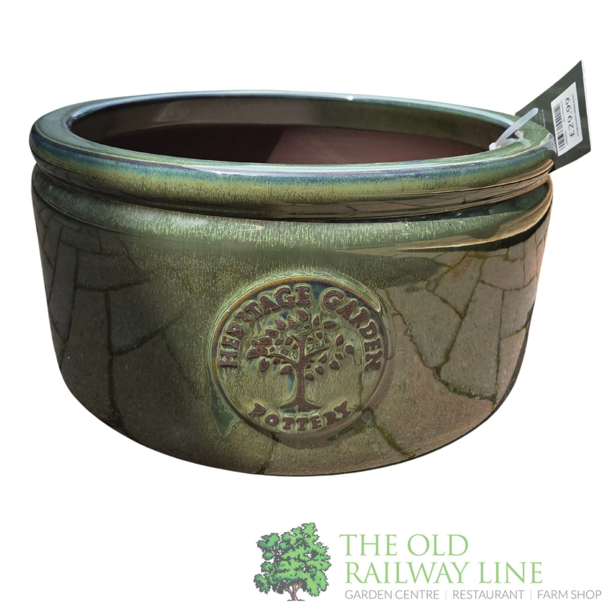 Woodlodge 33cm Green Glazed Edwardian Trough main image 1