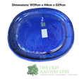 Woodlodge 38cm Blue Oval Bonsai Saucer - YBONS3BS38 - Old Railway Line Garden Centre
