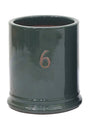 Woodlodge 38cm Green Six Glazed Pot - YSIXGR38 - Old Railway Line Garden Centre